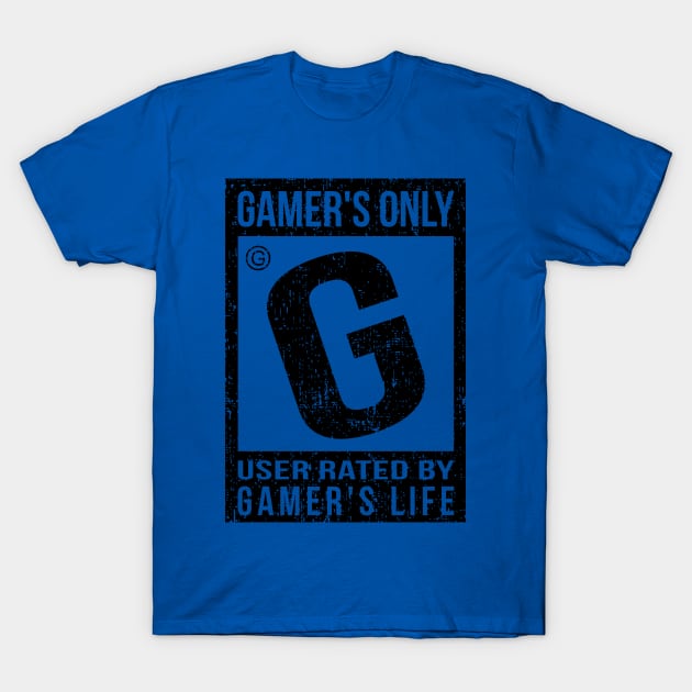 RATED G FOR GAMER!  Black Designv1.2 T-Shirt by ArelArts